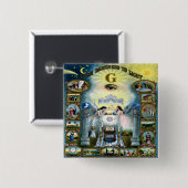 Antikes Kunsthandwerk Freimaurerei Masonic Hazen Button (Vorne & Hinten)