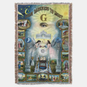 Antikes Kunsthandwerk Freimaurerei Masonic Hazen Decke (Vorderseite Vertikal)