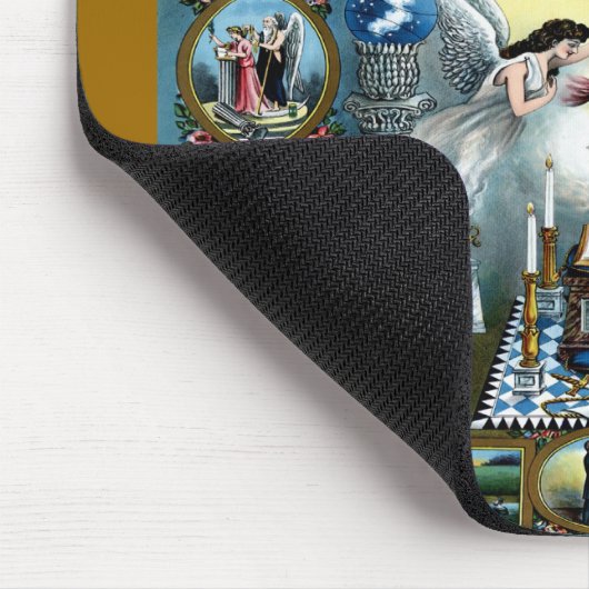 Antikes Kunsthandwerk Freimaurerei Masonic Hazen Mousepad (Ecke)