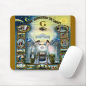 Antikes Kunsthandwerk Freimaurerei Masonic Hazen Mousepad (Mit Mouse)