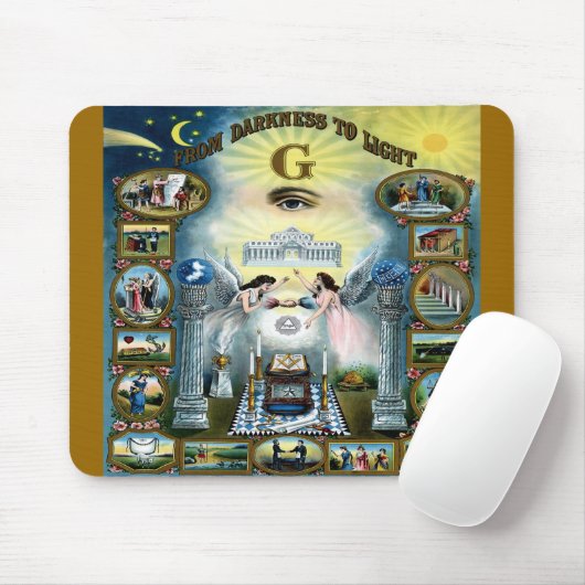 Antikes Kunsthandwerk Freimaurerei Masonic Hazen Mousepad (Mit Mouse)
