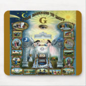 Antikes Kunsthandwerk Freimaurerei Masonic Hazen Mousepad (Vorne)