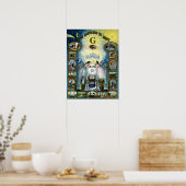 Antikes Kunsthandwerk Freimaurerei Masonic Hazen P Poster (Küche)