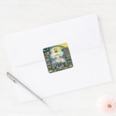 Antikes Kunsthandwerk Freimaurerei Masonic Hazen Quadratischer Aufkleber (Umschlag)