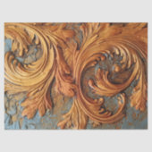 Antikes Kupfer rostig Barockschmuck staubig blau Seidenpapier (Vorderseite)