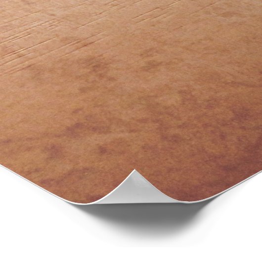 Antikes Kupferhandklingel mit G-Clef-Griff Poster (Ecke)