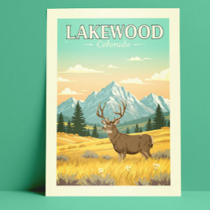 Antikes Lakewood Colorado Postkarte