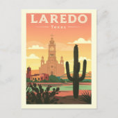 Antikes Laredo Texas Postkarte (Vorderseite)