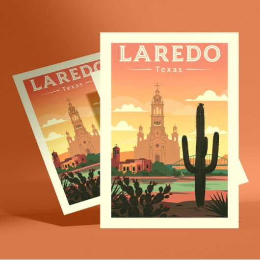 Antikes Laredo Texas Postkarte