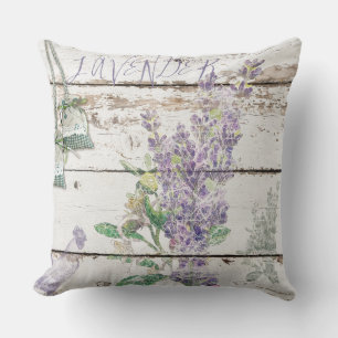 Antikes Lavendel-Baumwoll-Wurfkissen 50 cm x 50 cm Kissen