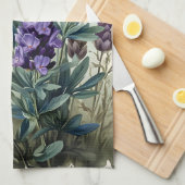 Antikes Lavendel Geschirrtuch (Viertel Falte)