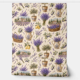 antikes Lavendel-Muster-Wallpaper Tapete