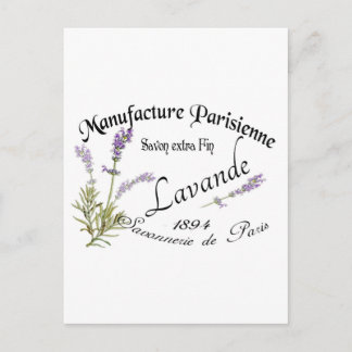 Antikes Lavendel Postkarte