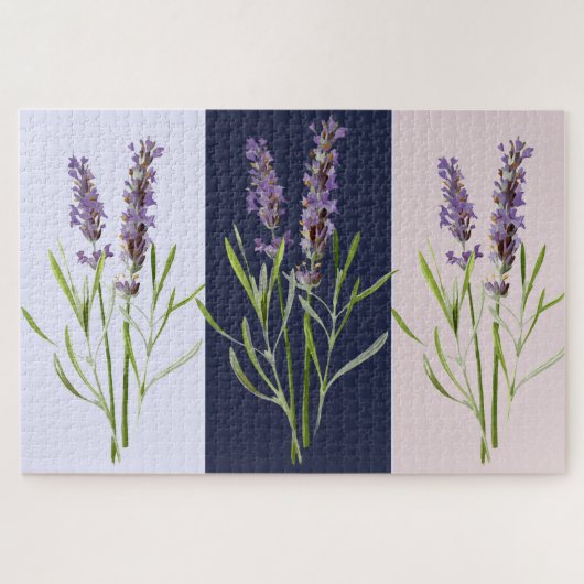 Antikes Lavendel-Triptychon Puzzle (Horizontal)