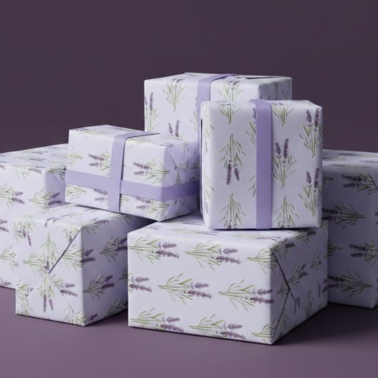 Antikes Lavendelmuster Geschenkpapier