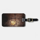 Antikes Leder Gepäckanhänger (Vorderseite horizontal)