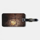Antikes Leder Gepäckanhänger (Rückseite horizontal)