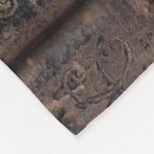 Antikes Lederbuch Goldblatt Fleecedecke (Ecke)