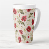 Antikes leuchtend rotes Mohnblumenmuster Milchtasse (Rechte Ecke)