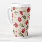 Antikes leuchtend rotes Mohnblumenmuster Milchtasse (Linke Ecke)