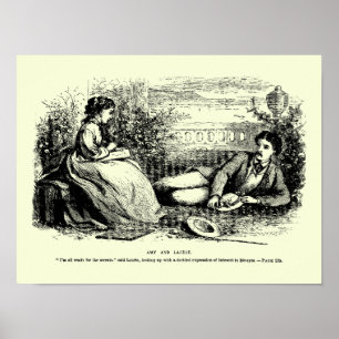 Antikes Little Women Frontispiz 2 von May Alcott Poster
