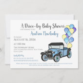 Antikes LKW-Laufwerk mit Babydusche Einladung (Vorderseite)