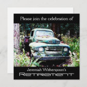 Antikes LKW-Ruhestands-Party Einladung (Vorne/Hinten)