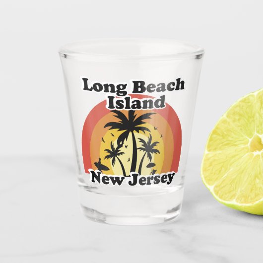 Antikes Long Beach Island New Jersey Schnapsglas (Vorderseite)