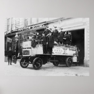 Antikes Löschfahrzeug, 1910s Poster