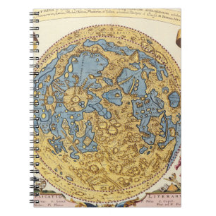 Antikes Lunar-Krater-Karte Notizblock