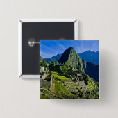 Antikes Machu Picchu, letzte Zuflucht der 2 Button (Vorne & Hinten)
