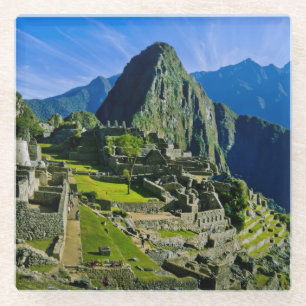 Antikes Machu Picchu, letzte Zuflucht der 2 Glasuntersetzer