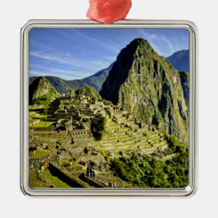 Antikes Machu Picchu, letzte Zuflucht der Ornament Aus Metall