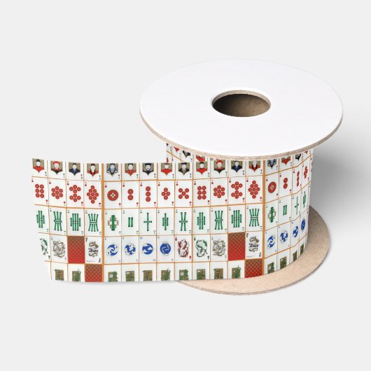 Antikes Mahjong-Set Satinband (Spule)