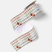 Antikes Mahjong-Set Satinband (Rückseite)