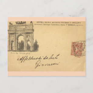 Antikes Mailand, Hotel Roma 1901 Postkarte