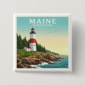 Antikes Maine Button (Vorderseite)