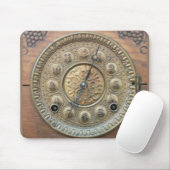 Antikes Mantel-Uhr-Gesicht Mousepad (Mit Mouse)