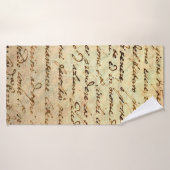 Antikes Manuskript aus dem 1700. Jahrhundert in Ti Badehandtuch (Badehandtuch)