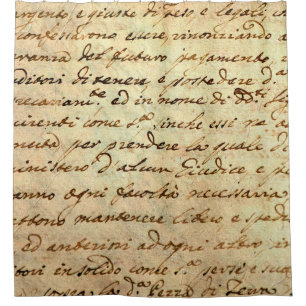 Antikes Manuskript aus dem 1700. Jahrhundert in Ti Duschvorhang