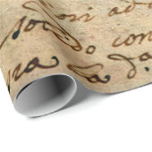 Antikes Manuskript aus dem 1700. Jahrhundert in Ti Geschenkpapier (Rolleneckpunkt)