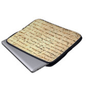 Antikes Manuskript aus dem 1700. Jahrhundert in Ti Laptopschutzhülle (Vorne Knopf)