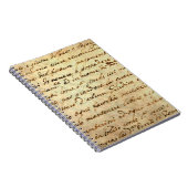 Antikes Manuskript aus dem 1700. Jahrhundert in Ti Notizblock (Rechte Seite)