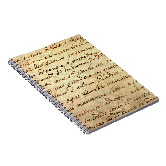 Antikes Manuskript aus dem 1700. Jahrhundert in Ti Notizblock (Rechte Seite)