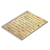 Antikes Manuskript aus dem 1700. Jahrhundert in Ti Notizblock (Linke Seite)