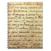 Antikes Manuskript aus dem 1700. Jahrhundert in Ti Notizblock (Vorderseite)