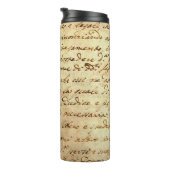 Antikes Manuskript aus dem 1700. Jahrhundert in Ti Thermosbecher (Nach rechts gedreht)