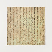 Antikes Manuskript aus dem 1700. Jahrhundert in Ti Wandteppich (Vorderseite (Horizontal))