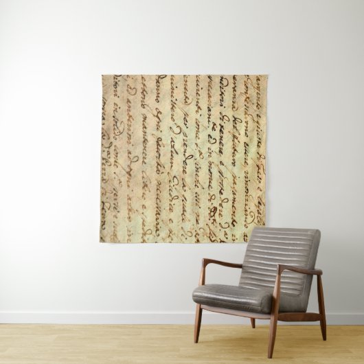 Antikes Manuskript aus dem 1700. Jahrhundert in Ti Wandteppich (Beispiel (Horizontal))