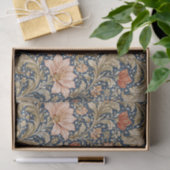 Antikes Marineblau-Blumenmuster Seidenpapier (Geschenk)